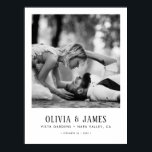 Custom Wedding Photo & Details Museum Style Poster<br><div class="desc">Commemorate your most meaningful moments with this museum-style custom wedding photo poster, designed to transform any favorite photo into timeless, gallery-inspired wall art. Featuring a large central image bordered by a clean white matte and classic typography, this minimalist poster layout is ideal for weddings, engagements, anniversaries, or any cherished memory....</div>