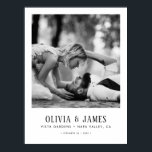 Custom Wedding Photo & Details Museum Style Poster<br><div class="desc">Commemorate your most meaningful moments with this museum-style custom wedding photo poster, designed to transform any favorite photo into timeless, gallery-inspired wall art. Featuring a large central image bordered by a clean white matte and classic typography, this minimalist poster layout is ideal for weddings, engagements, anniversaries, or any cherished memory....</div>