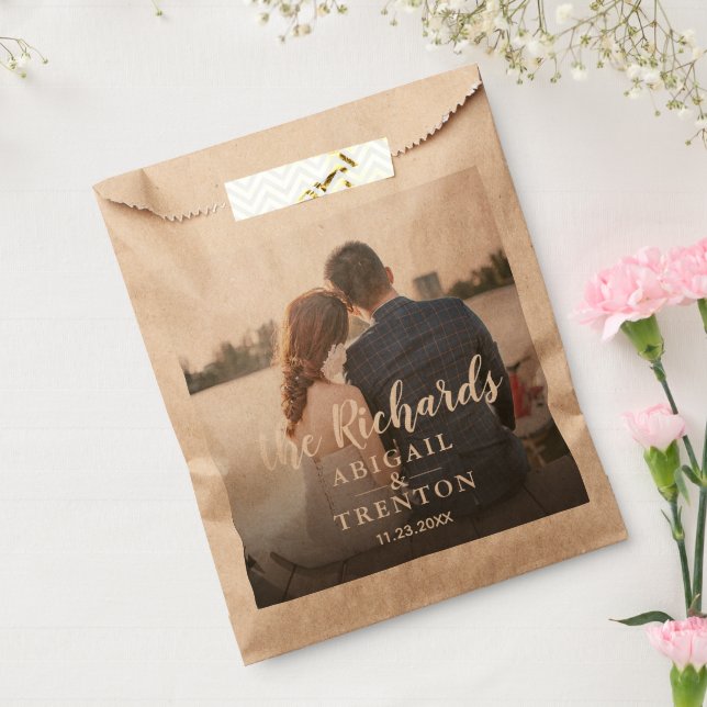 Custom Wedding Photo  Favor Bag (Sealed)