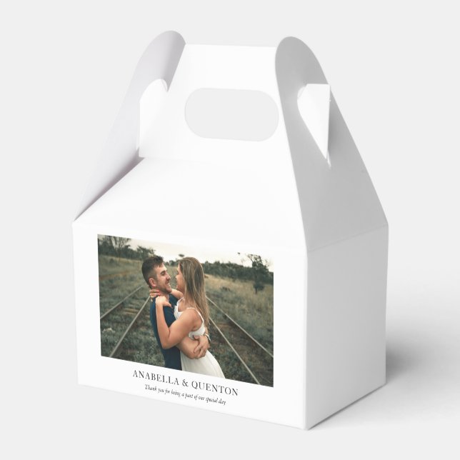 Custom Wedding Photo  Favor Boxes (Front Side)