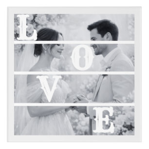 Custom Wedding Photo "LOVE" Acrylic Print
