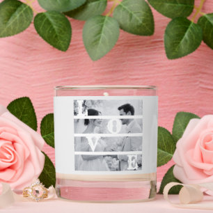 Custom Wedding Photo "LOVE" Scented Candle