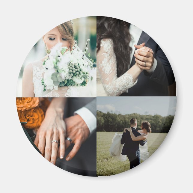 Custom wedding photo  magnet (Front)