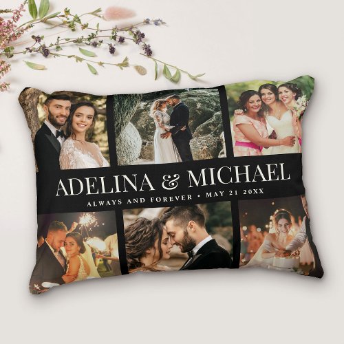 Custom Wedding Photo Modern Chic Stylish Elegant   Accent Pillow