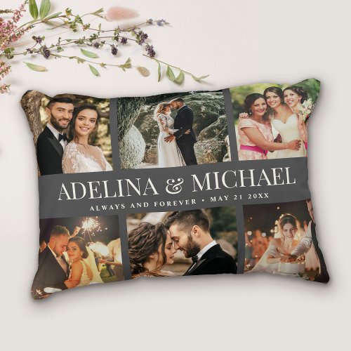 Custom Wedding Photo Modern Chic Stylish Elegant   Accent Pillow