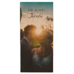 Custom Wedding Photo Monogram USB Flash Drive