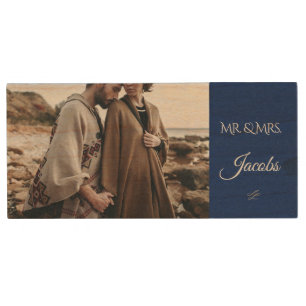 Custom Wedding Photo Monogram USB Flash Drive