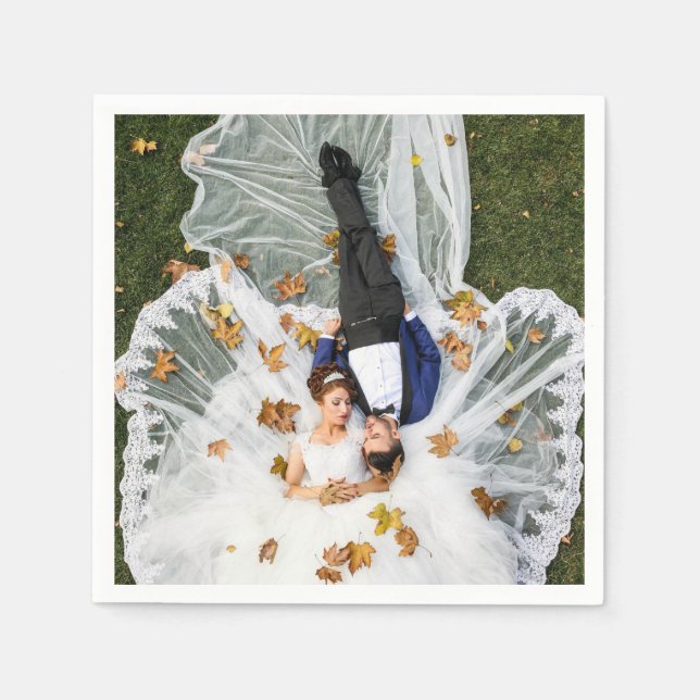 Custom Wedding Photo Napkins (Front)