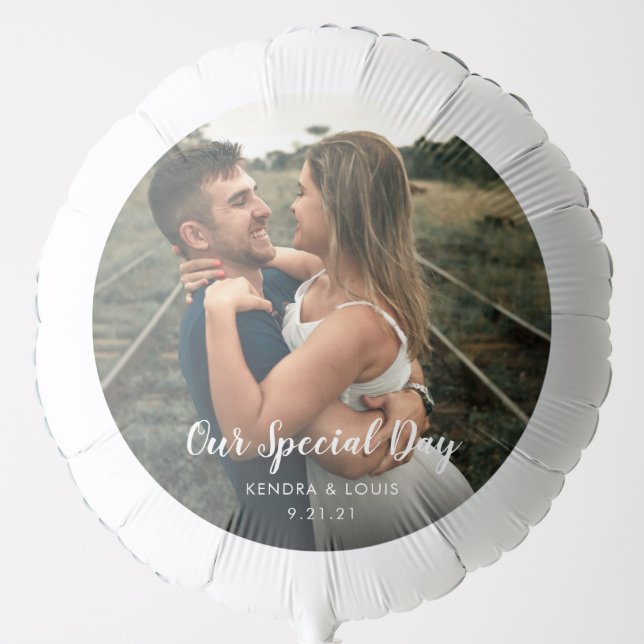Custom wedding photo | Our Special Day Balloon (Front)