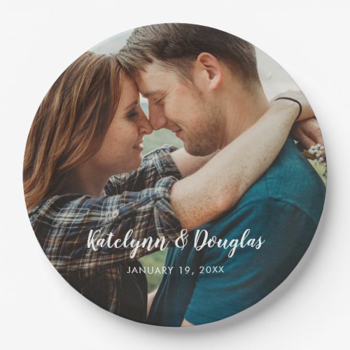 Custom Wedding Photo Paper Plates