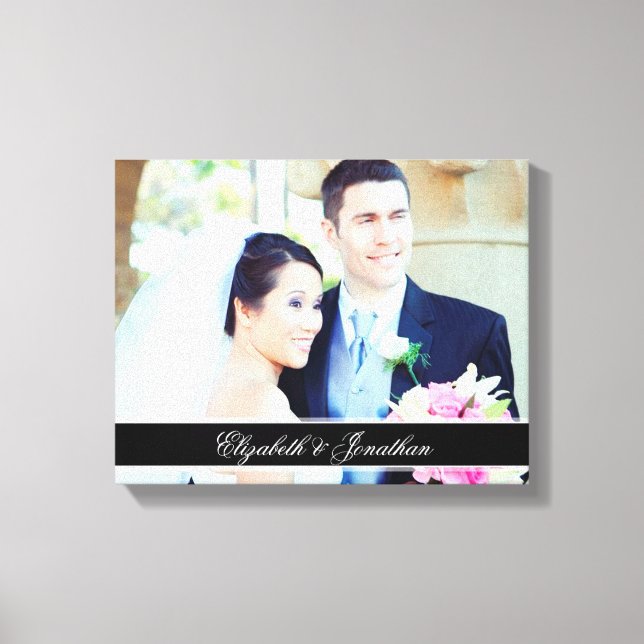 Custom Wedding Photo Personalized Canvas Art (Front)