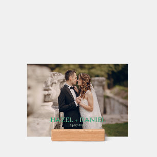 Custom Wedding Photo Print with Names and Date Holder