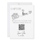 Custom Wedding Photo QR Code Sign Capture the Love