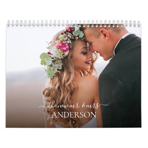 Custom Wedding Photo Script Calendar
