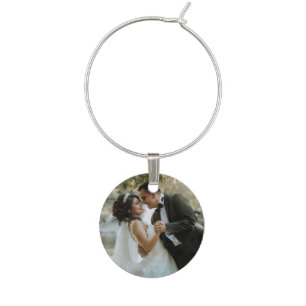 Custom Wedding Photo Single Wine Charm