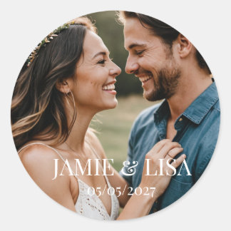 Custom Wedding Photo & Text Stickers – Personalize
