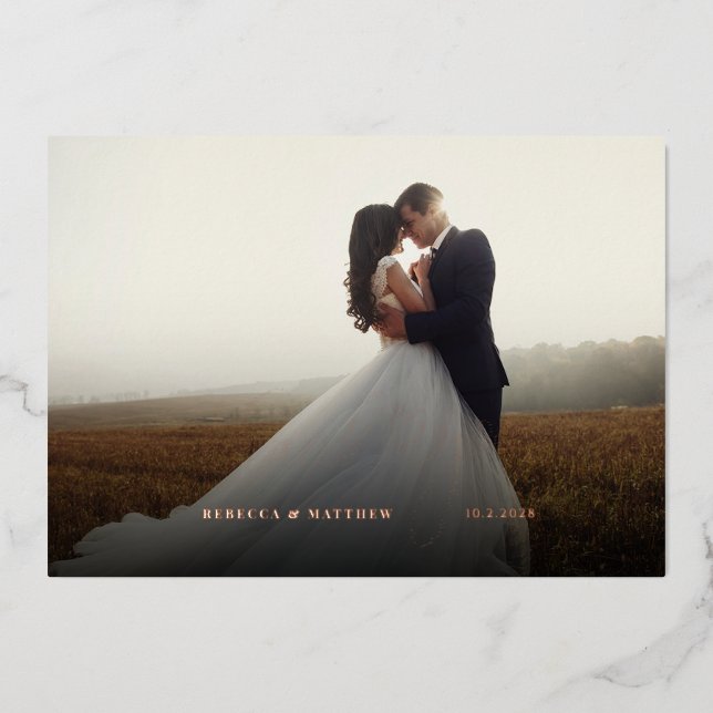 Custom Wedding Photo Thank You Card (Front)