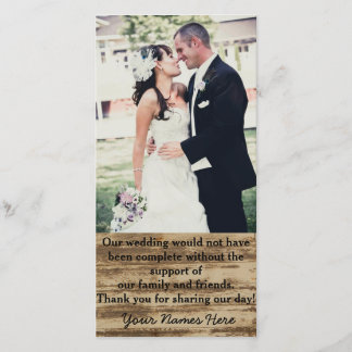 Custom Wedding Photo Thank you Cards