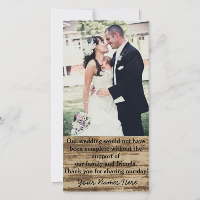 Custom Wedding Photo Thank you Cards (Front)