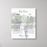 Custom Wedding Photo & Vows Canvas Print<br><div class="desc">Custom Wedding Photo & Vows Canvas Print</div>