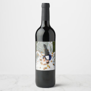 Custom Wedding Photo Wine Label