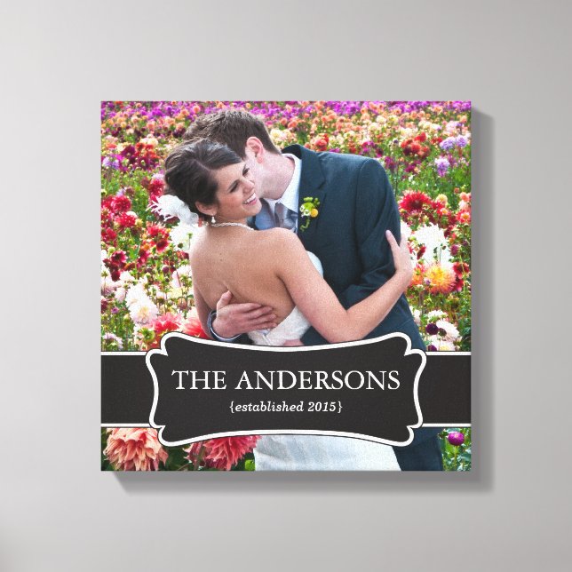 Custom Wedding Photo wrapped canvas Print (Front)
