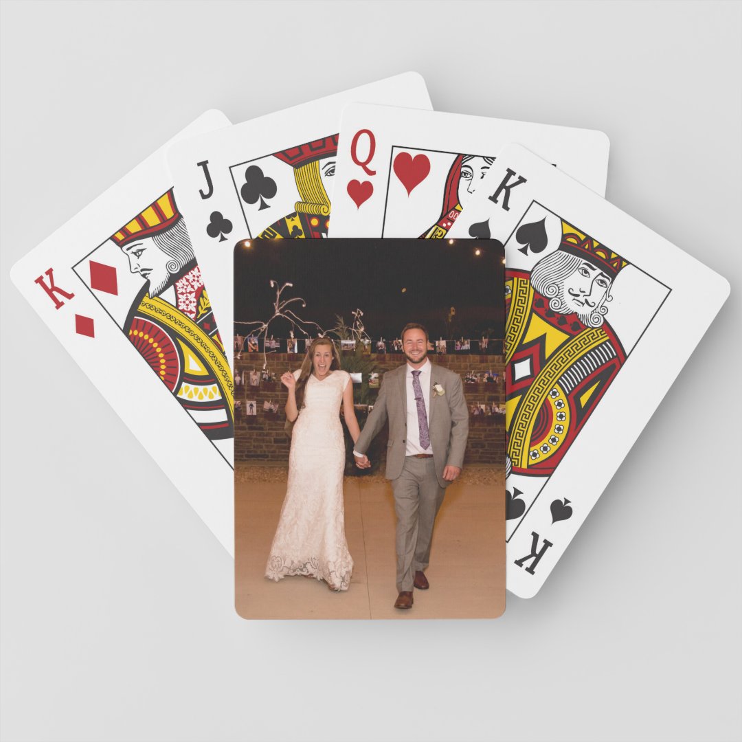 Custom Wedding Picture Playing Cards | Zazzle