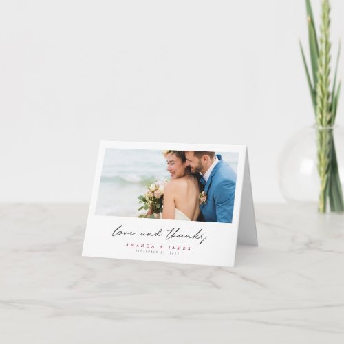 Custom Wedding Picture Thank You Cards