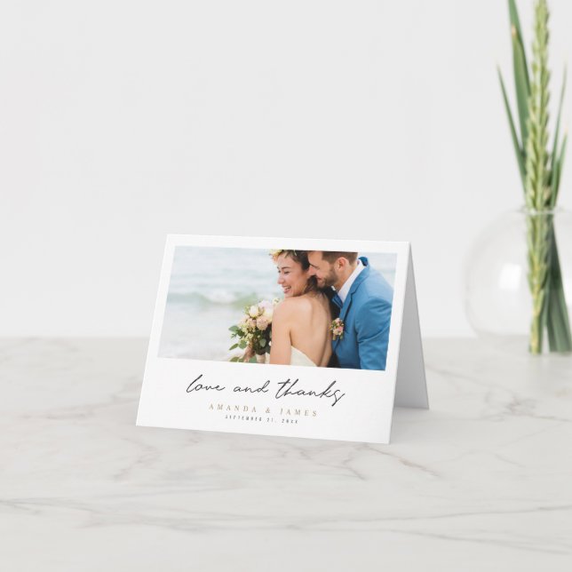 Custom Wedding Picture Thank You Cards (Front)