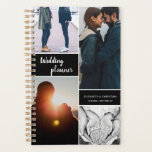 Custom Wedding planner engagement photo collage<br><div class="desc">A fun way to use your engagement photos is on your wedding planner. Use this collage template to populate it with your favorite photos as your plan. Personalize with your names and wedding date to inspire you as it gets closer. Please let me know if you need assistance by emailing...</div>