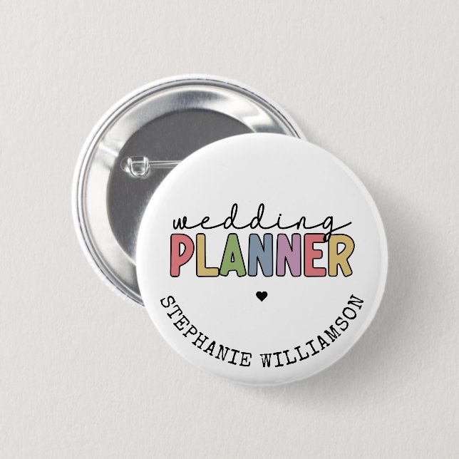 Custom Wedding Planner Event Planner Button (Front & Back)
