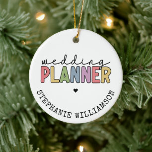 Custom Wedding Planner Event Planner Ceramic Ornament