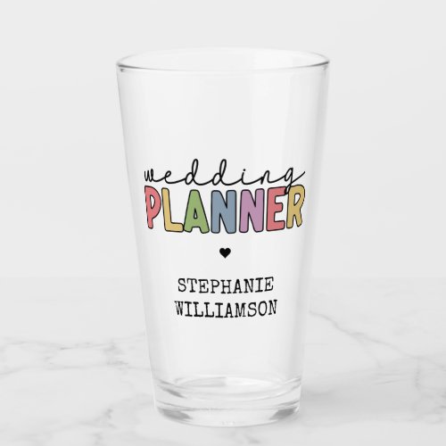 Custom Wedding Planner Event Planner Glass