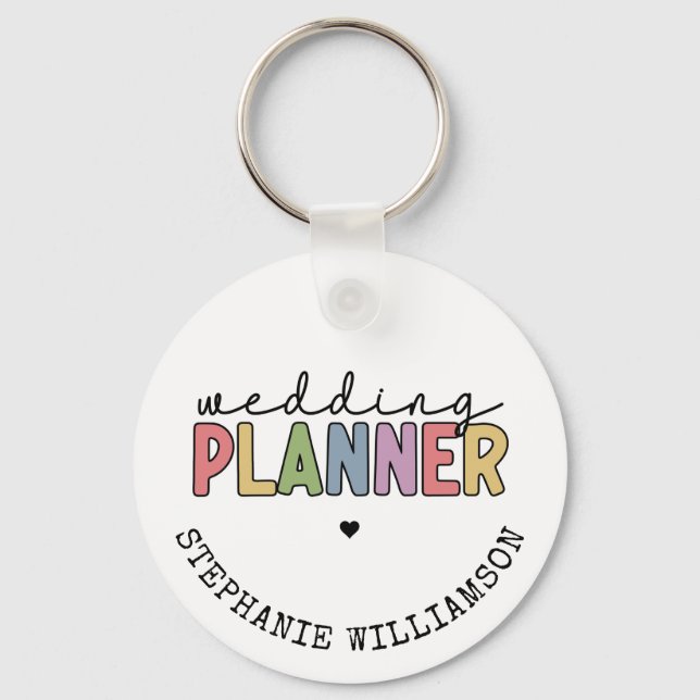 Custom Wedding Planner Event Planner Keychain (Front)