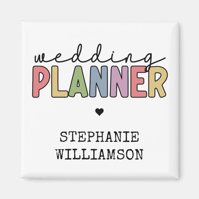 Custom Wedding Planner Event Planner Magnet (Front)