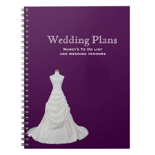 Custom Wedding Planner Notebook