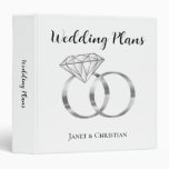 Custom Wedding Planning Diamond Engagement Rings 3 Ring Binder