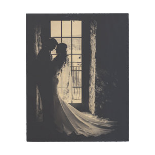 Custom Wedding Portrait Wood Wall Art