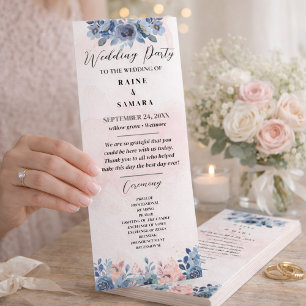 Custom Wedding Program Formal Minimal Ceremony