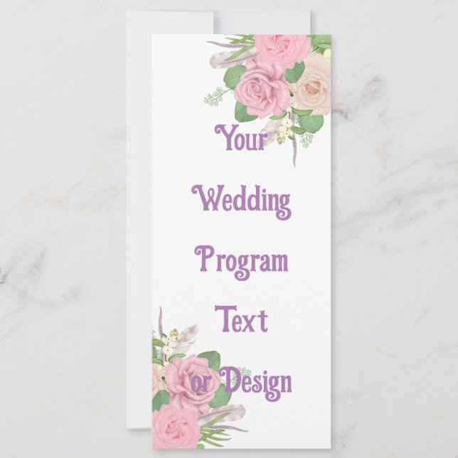 Custom Wedding Programs - Editable Template (Front)