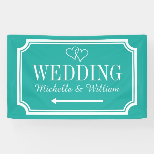 Custom Wedding Reception Direction Sign Banner Zazzle Com