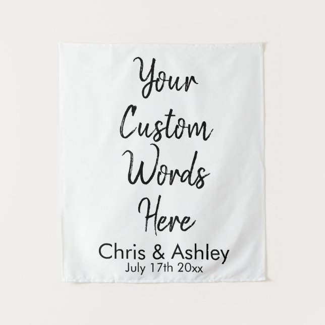 Custom Wedding Reception Photo Booth Prop Ceremony Tapestry (Front)