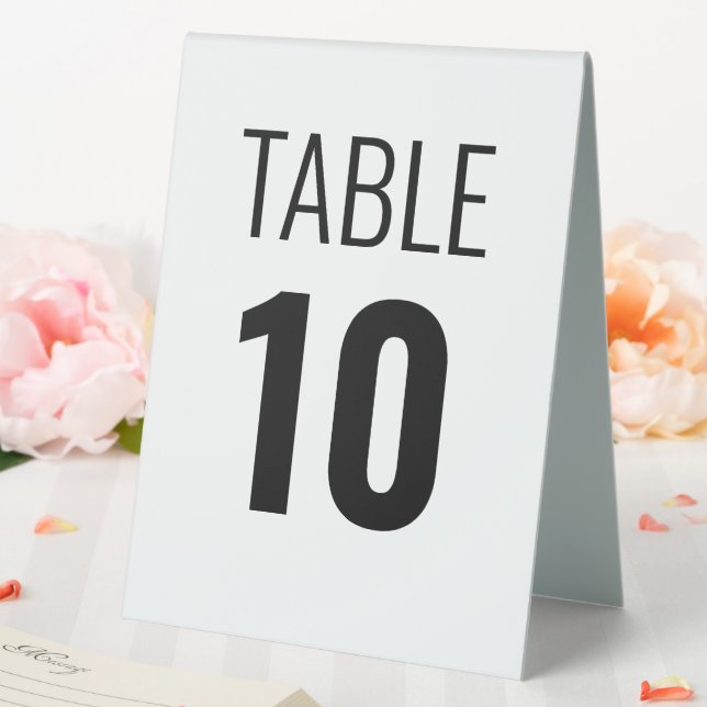 Custom wedding reception table number reversible tent (In SItu (Wedding))
