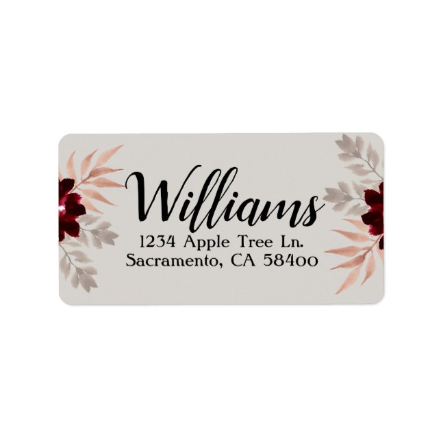 Custom Wedding Return Address Labels (Front)