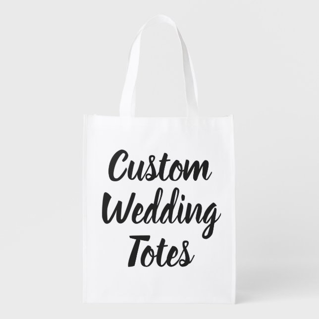 Custom Wedding Reusable Bag Blank Template (Front)