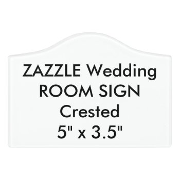 Custom Wedding Room Sign - Crested 5" X 3.5" by TheWeddingCollection at Zazzle