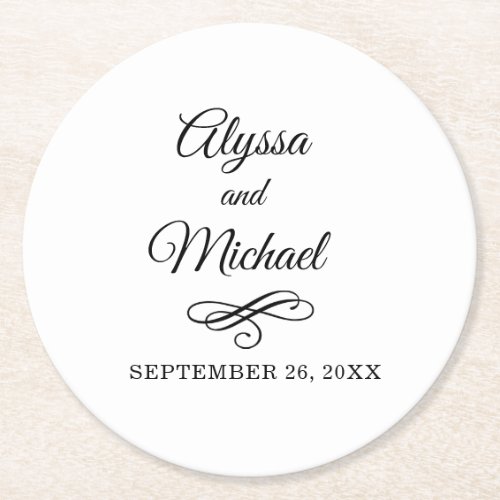 Custom Wedding Round Paper Coaster