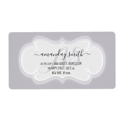 Custom Wedding RSVP Bridal Shower Beauty Gray Grey Label