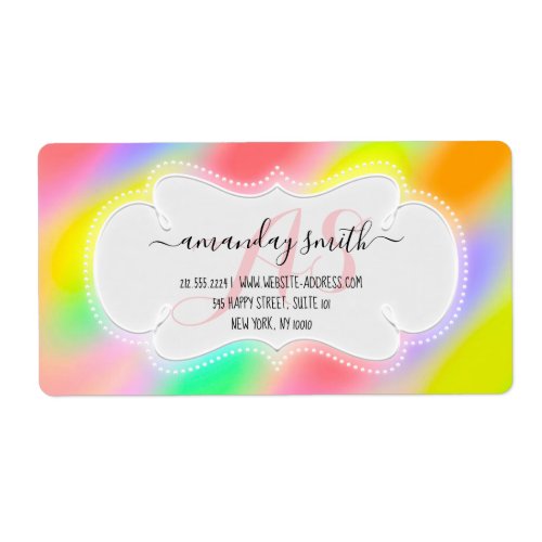 Custom Wedding RSVP Bridal Shower Beauty Rainbow Label