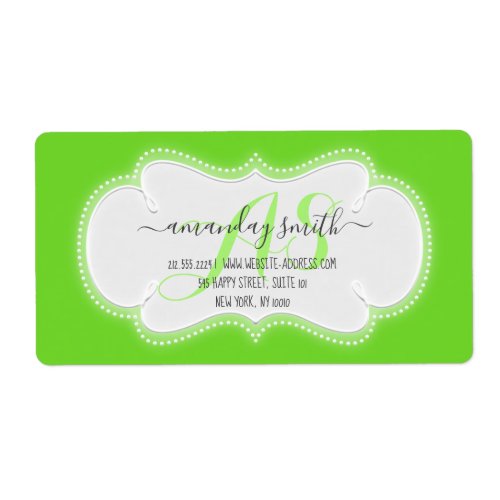 Custom Wedding RSVP Bridal Shower Fresh Green Label